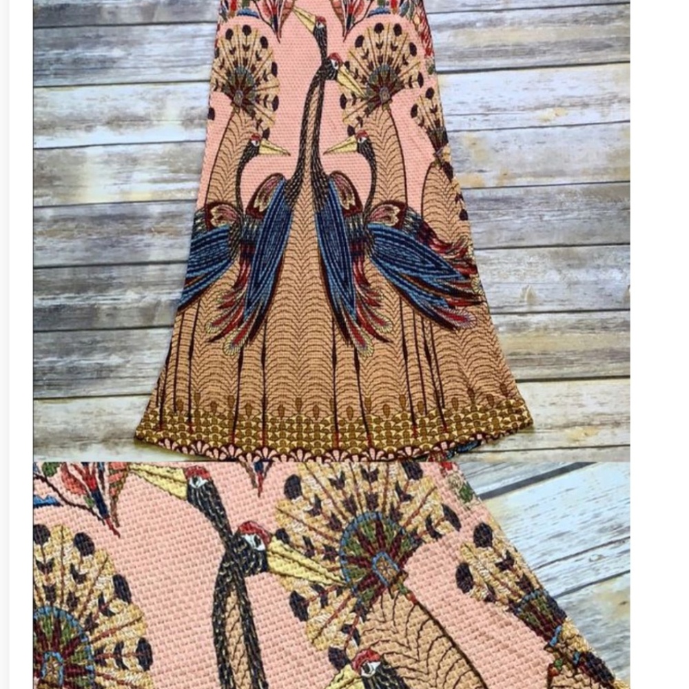 Farm Rio Peacock Maxi skirt Size M